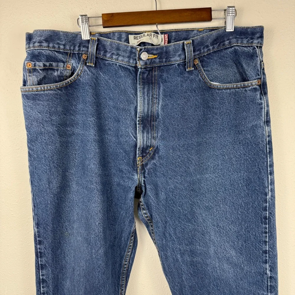 Levis 505 Regular Fit‎ Mens Blue Jeans Straight Leg Medium Wash 40x30 Cotton